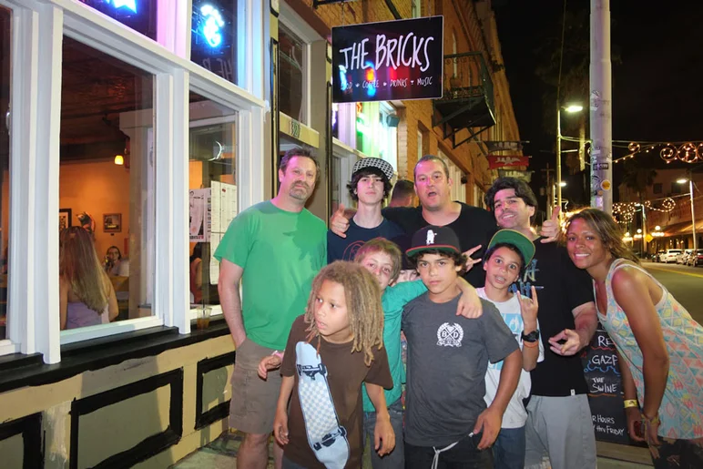 Later that night, it's off to The Bricks for wind down and chill out.  The Black Diamond crew is witnessing the sketchy acts of Ybor right now as you can see Landon Brown distracted by it here.<!-- Spring Roll 2013 and a Bradenton Session Presented by Lakai -->