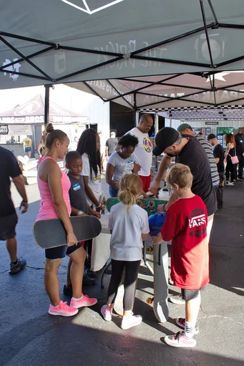 <!--mattwoodsday18-->

The day started off with a Vans distribution to some lucky kids from a few amazing and positive organizations in the area.