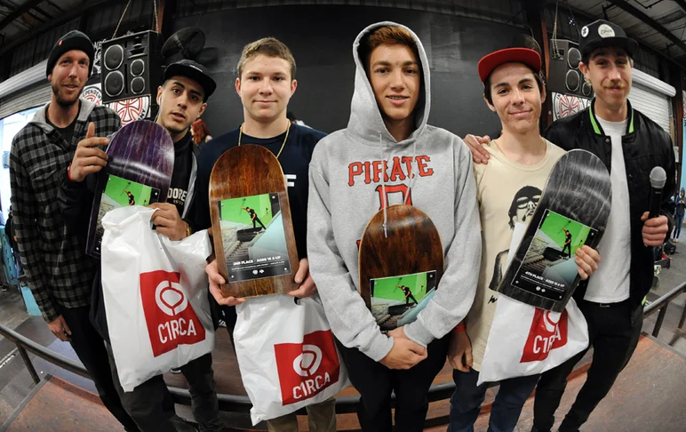 <!--vday16-->
Top five from 16-and-up, from left to right: Enzo Juarez, 3rd place; Landon Swan, 2nd place; Adam Tyler, 1st place; Sly Sullivan, 4th place.