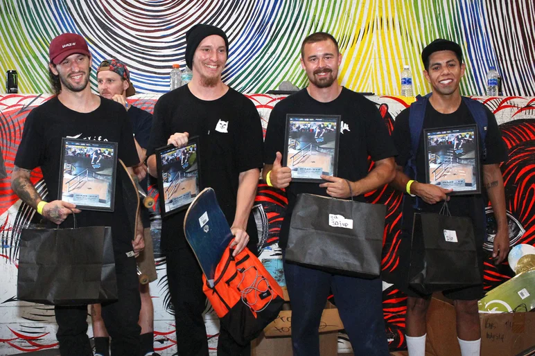 <!--hj18-->

The 30+ Up Winners (L to R): Anddy Entrena (2nd), Billy Nelson (1st), Michael Wiegner (3rd), Corey Gonzalez (5th), Jimmy Dennis (4th-not pictured). We should do a 30+ Division every contest.
