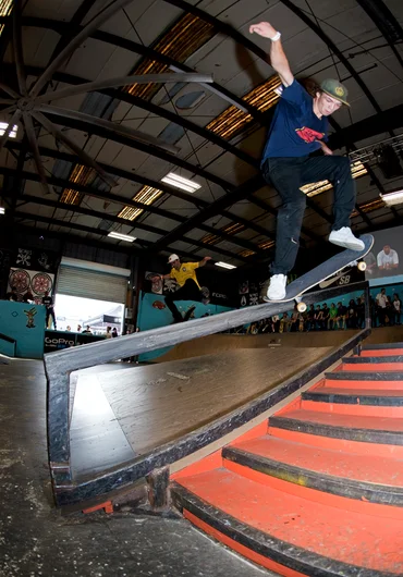 <!--am15sunday-->

Sealing off the Semi’s, Tanner VanVark put together quite possibly one of the most amazing lines a lot of people saw yesterday.  This Fakie Switch Crook is just the tip of the berg.