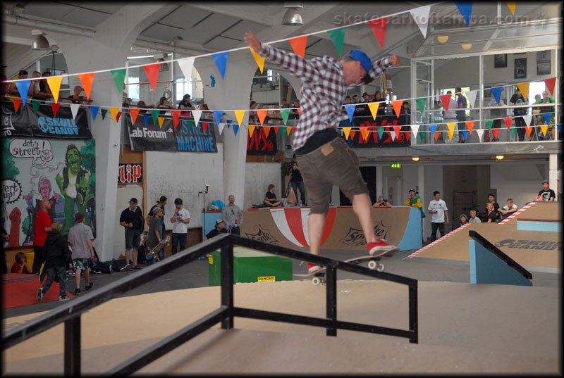 Go Street Rune!  Lipslide on the a-frame rail