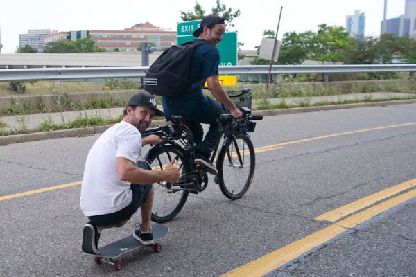 We had a bike with us so we could cover the event