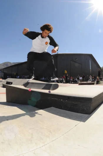 Baby Kenny - kickflip crooks.<!-- Damn Am Woodward 2012 -->