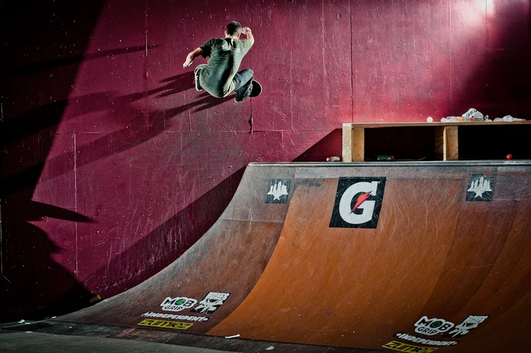 <!--ta14-sd-->

Fletcher Renegar in beast mode with a huge alley-oop front wallride.  And that's it for Qualifiers.  You can check out who made the Semis for tomorrow <a href=