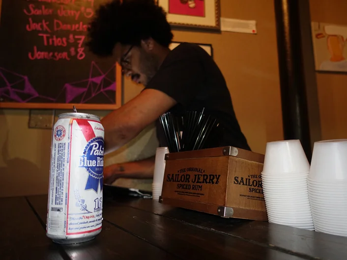 <!--am16frinight-->

Inside The Bricks, there was free booze courtesy of our friends at PBR. Thanks guys!