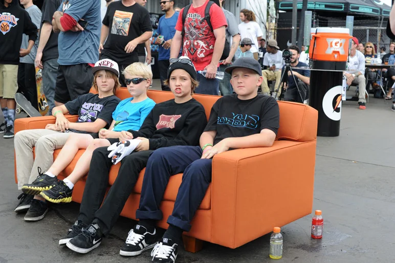 More lil' locals on the Zumiez couch.<!-- Tampa Pro 2013 Thursday and Friday -->