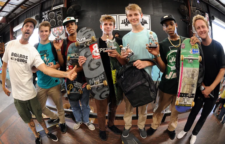 <!--soj16-->
Sponsored top five from left to right: Landon Swan, 5th; Jordi Zapata, 2nd; Nick Wallace, 1st; AJ Dall, 3rd; Christian Henry-Brisset, 4th.