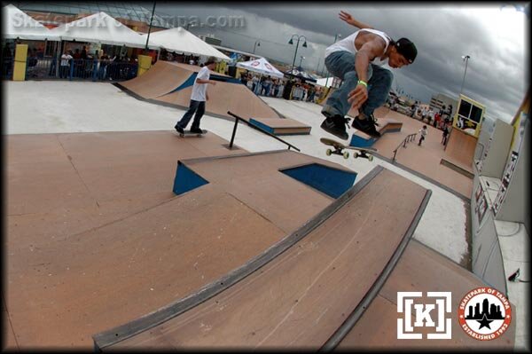 Manny Santiago - gap kickflip frontside 50-50