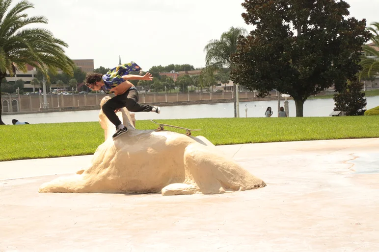 <!--bakeland-->

The Crazy Lion statue is amazing but really really hard to skate.