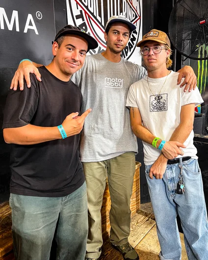 Always sick to see some locals working during Tampa Am. Here’s Stephen Buggica, John Christopher and Jake Fuscardo. These guys are working the cameras during the Live Webcast.


<!--tampaam2023qualifiers-->