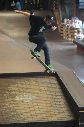 Brandon Starr needs to tell Torey Pudwill to get on stamping some more of that Grizzly Grip.  We can't keep it in stock because it's moves so quick.  That's a switch frontside 180.<!-- Back to School Bash 2012 Presented by Altamont -->