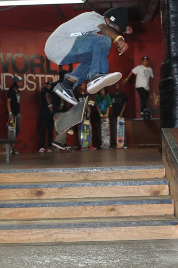 Moise Germain has kung fu kick to his heelflips.<!-- Spring Roll 2013 and a Bradenton Session Presented by Lakai -->