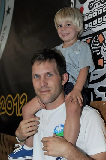 Ed Selego and his future shredding son.<!-- Tampa Am 2012 Photos -->