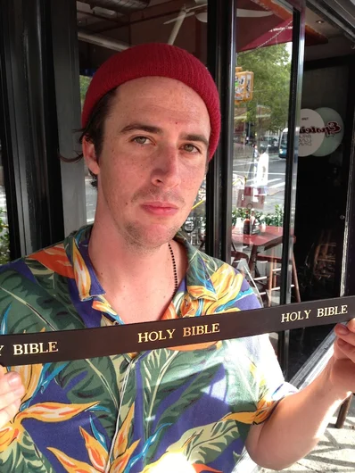 <!-- nycsummer2013 -->

Jon Newport and his new company Holy Bible Belts .