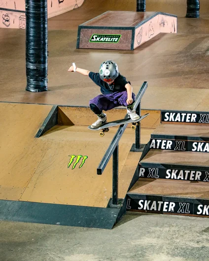 Ethan Campos - Another example of the Squat Boardslide. Abs of steel bro

<!--harvestjam2023-->