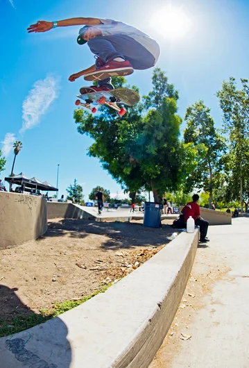 <!--dala15-->

Amateur contest guru, Julian Christianson catches a solid Nollie

Backside Bigspin down the gap.
