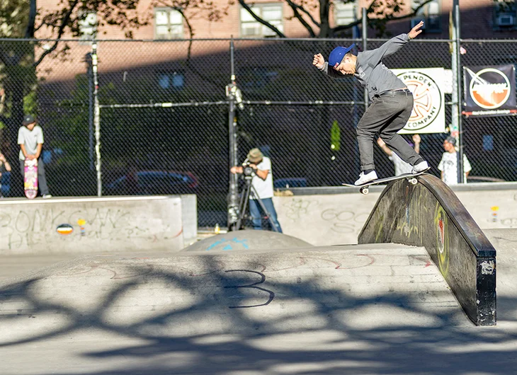 <!--danyc17-finals-->

Back so soon?! Angelo Caro sticks to the backs with a BSTS over the pyramid.