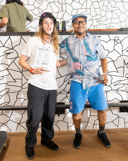 Andy with the smiles after claiming 4th place

<!--tampapro22indybesttrick-->