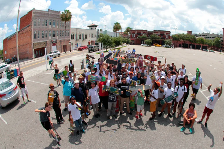 <!--gsd15-->

Ok, one good group photo and then we skate to Ghetto Gap. One...two...three...GO SKATEBOARDING DAY!!