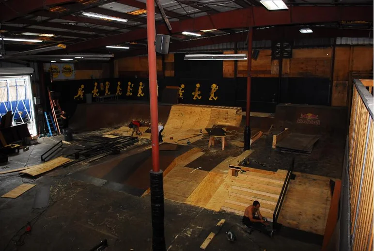 <!-- 2013coursedemoPART2 -->

Looks like this side is mostly covered by skatelite already. My guess is that this is a good representation of what we'll all be skating later this week.