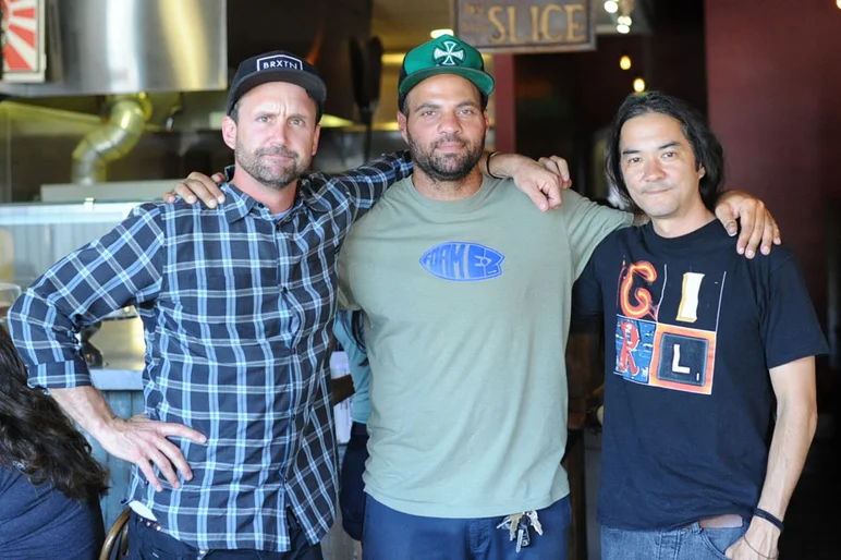 Now we're at Salman's pizza place, Pizzanista.  Over 10 years ago, Salman was in a van with us going up and down the west coast where we started this whole Damn Am thing and turned it into what it is today.<!-- Damn Am Los Angeles 2013: Arrival in LA and Construction -->