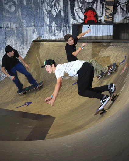 <!--cotc19deathrace-->

The first corner was definitely the sketchiest. Jake Yanko leads the pack here on one of the rare occasions that none of the guys went down.
