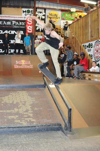 Cody Miller's 18 and skating his first SPoT Contest this weekend.  That's a crooked grind.<!-- Spring Roll 2013 and a Bradenton Session Presented by Lakai -->