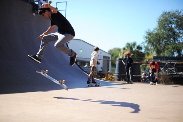 Josiah Portillo is outside shadowboxing