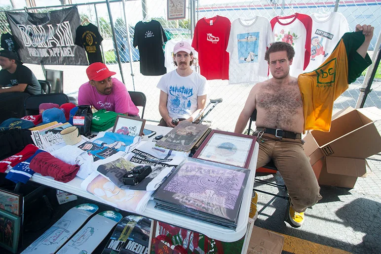 <!--hj16photos-->

Outside in the courtyard we had a rummage sale and multiple vendors along with our Boards for Bros tents set up. Jacob Campbell is the man behind Soft Hoagie Rolls. He had a booth set up with shirts, boards, and even shared some space with Sunny Fluff, a skateshop near the Jackson Springs skatepark. Jacob is rocking a BackEast shirt, which is Alex Donahue’s company out of St. Petersburg.