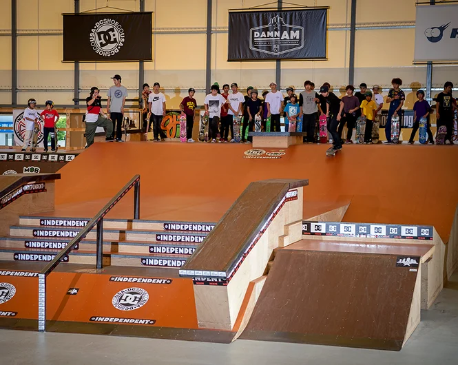 <!--daja18-quals-->

In our 25 years of doing this we have never seen such a well-behaved Best Trick contest in our lives.  It was as if these dudes had a sixth sense to know when who was going, as there were no pile-ups as everyone patiently waited their turn; also, not to mention, no media goons and/or crazed fans in the landing.
