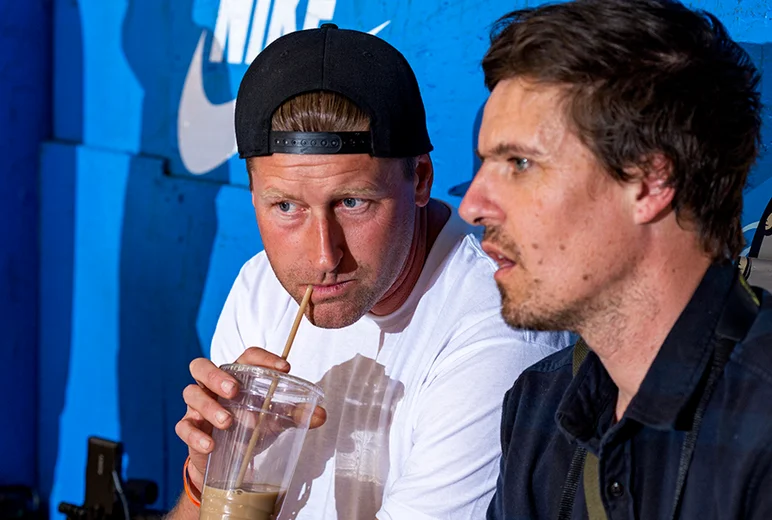<!--pro17-finals-->

Legendary to say the least. Filmmakers Ty Evan and French Fred talk shop. Can’t help but wonder what kinda ideas they’re throwing around.