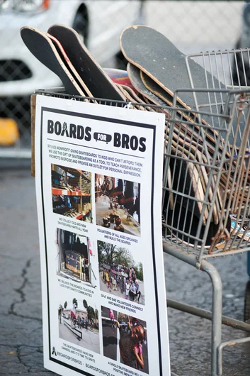 <!--vday17photos-->

Boards For Bros is always present at our events. It's SPoT's non-profit organization that raises money to get skateboards to kids who can't afford them. Make a donation at <a href=