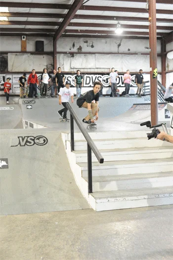 Jayden is one of my new favorite Canadians.  Thanks for coming to another one.  That's a frontside 180 switch crook.<!-- Damn Am Atlanta 2013 Presented by DVS -->