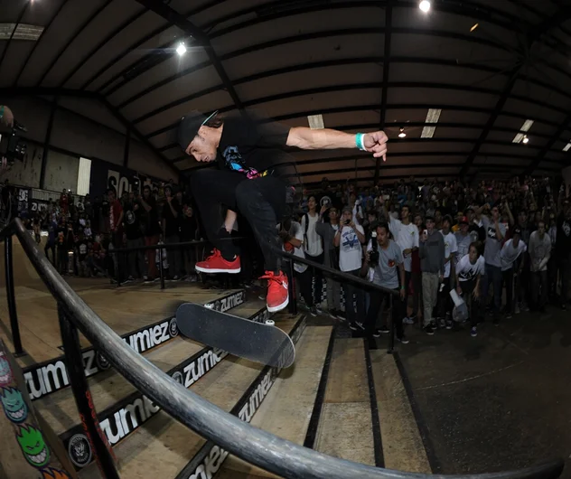 <!-- mawtexasnov13 -->

Kechaud Johnson must have set a world record with this waist-high kickflip up the stairs. It was an incredible moment in skateboarding.