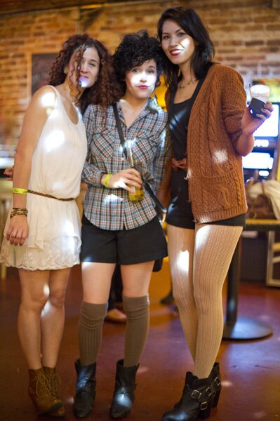 Brittany, Alanna, and Andrea taking in the disco