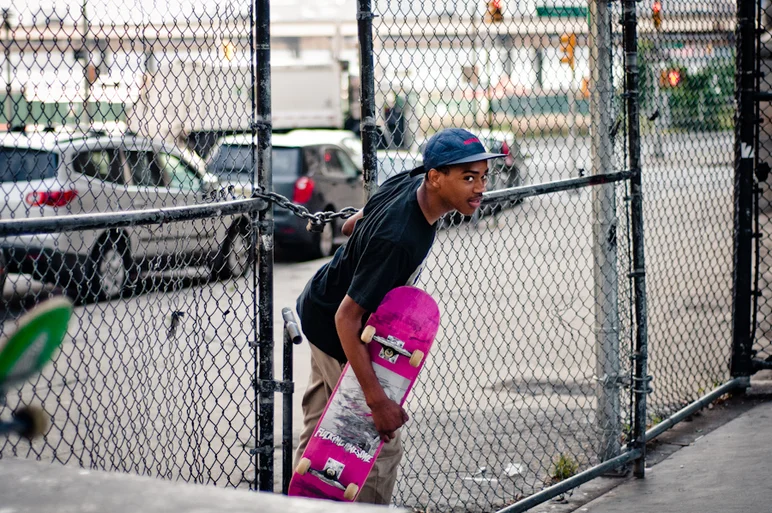 <!--nyc14day3-->

After a board shootout Tyshawn Jones sneaks back into the park.