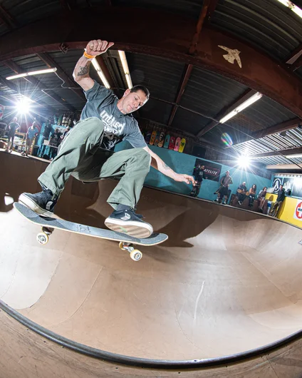 It's the Farm Boy himself, Jud Heald, in the building. This dude built the bowl decks on Friday and then ripped the bowl to shreds on Saturday!

<!--oldmanbowljam23-->