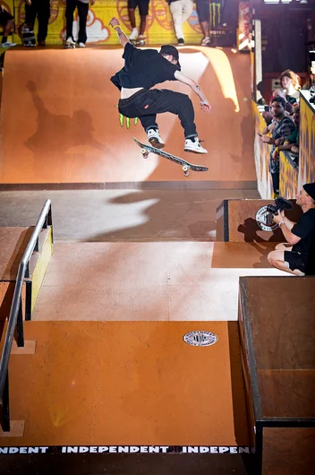 Kenny Stanley with the stylish backside flip
<!--saturdaytampapro2021-->