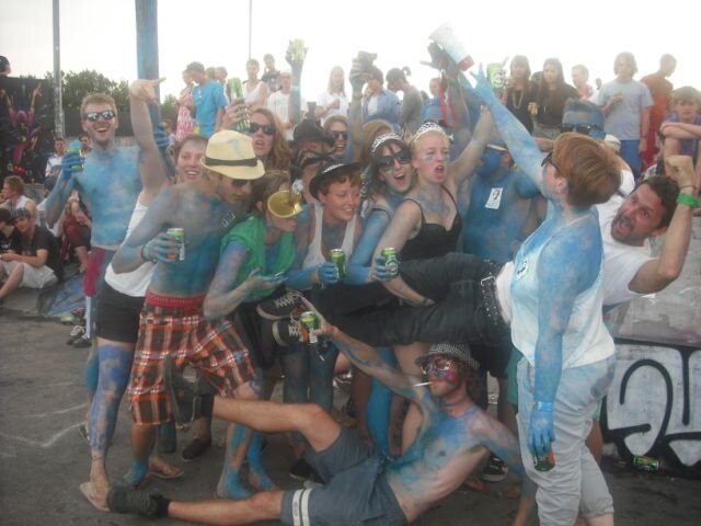 Roskilde in Copenhagen 2010 - The blue people