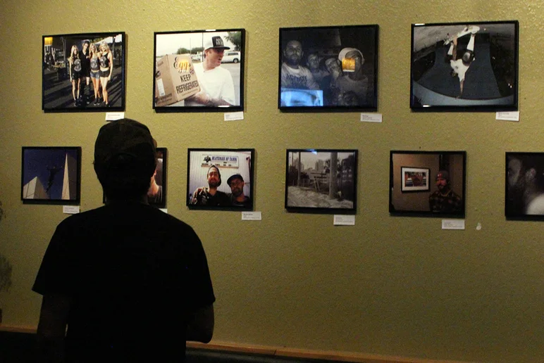 <!--pro17thursnight-->

Photo wall featuring work from Rhino.