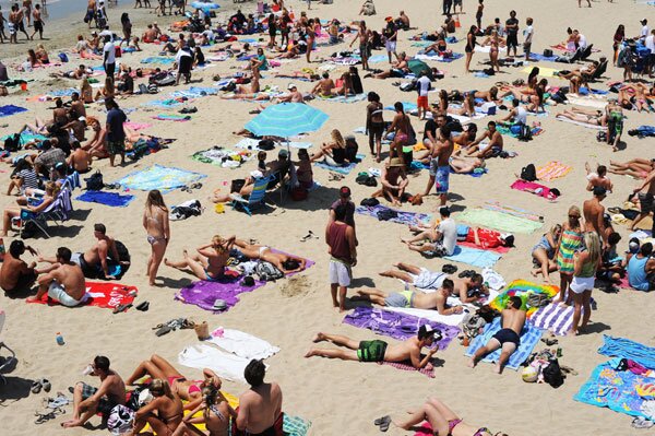 The side of the beach that doesn't care about surf