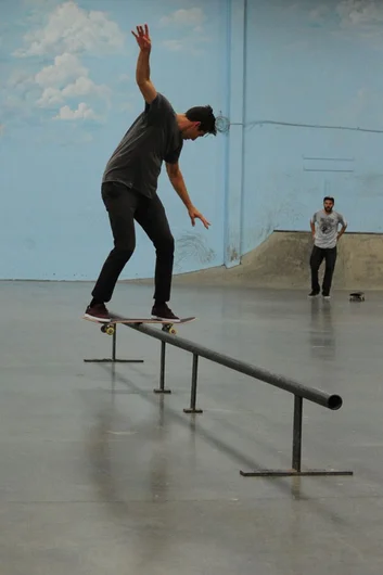 Mikey Taylor was here.  DC is having a wear test thing tonight for Nyjah's new shoe.<!-- Damn Am Los Angeles 2013: Arrival in LA and Construction -->