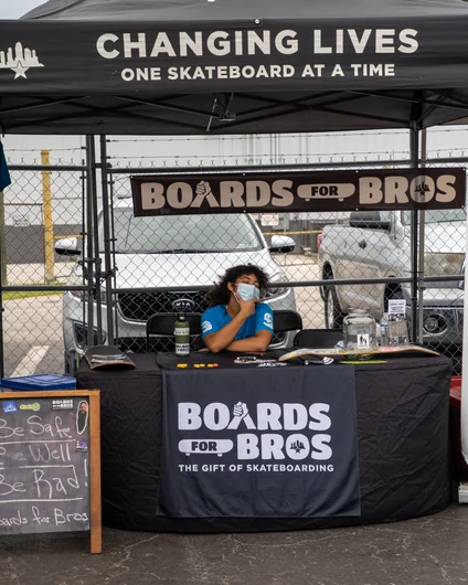 Don't forget to drop by the Boards for Bros tent to make a donation! <!--harvestjam21-->
