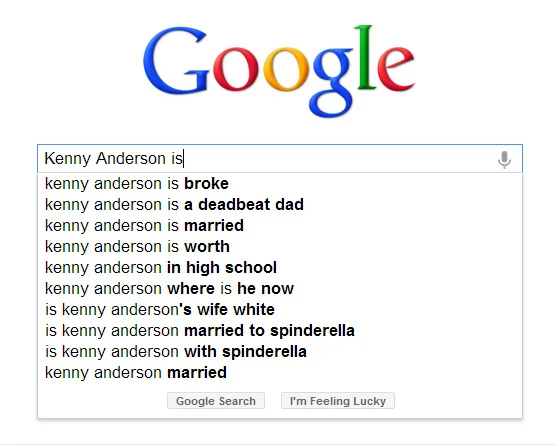 Kenny Anderson is a pretty common name but I still had to see what shows up for The Perfect Man.  I sure hope he's not broke.<!-- Your Favorite Skateboarder Is Dead, Asian, Mexican, A Satanist, Married -->