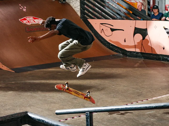 Keenan full speed Tre Flip over the Finish Line. Some say the glasses gave him an unfair advantage of speed

<!--clashofthecrews23-->