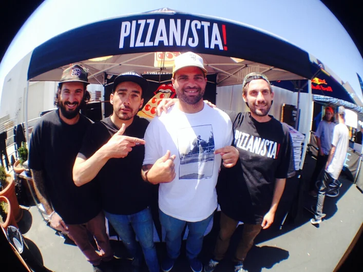 <!-- damnamvolcom14day2 -->

Pizzanista and Salman Agah has a posse! Serving up great pizza all weekend.