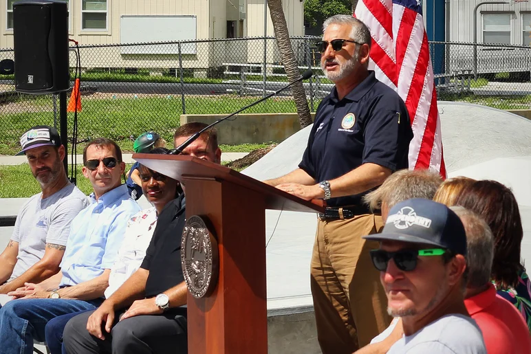 <!--campbellparkopening-->

The Mayor of St. Pete came out to introduce the team behind the construction of the park, and to cut the ribbon.
