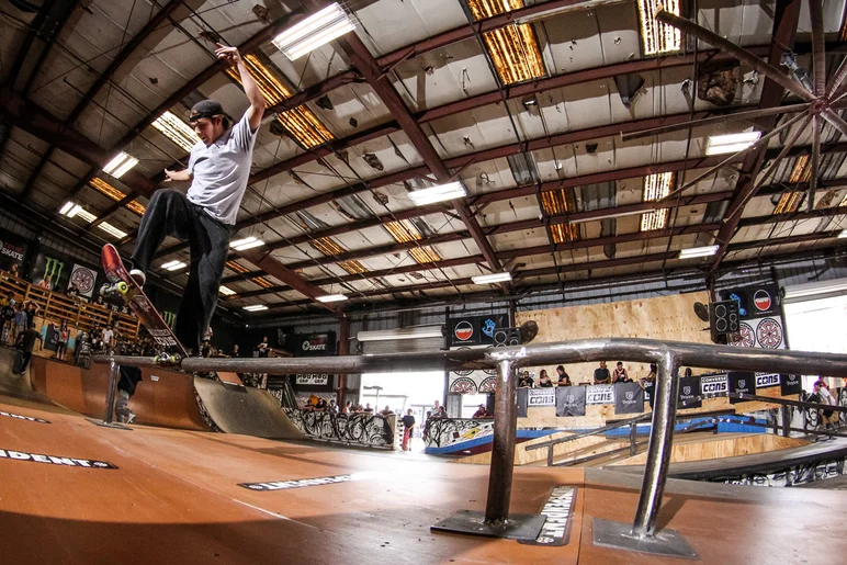 <!--hj19photos-->

Marse Farmer took a break from Judging to Front Blunt the new Bump to Rail
