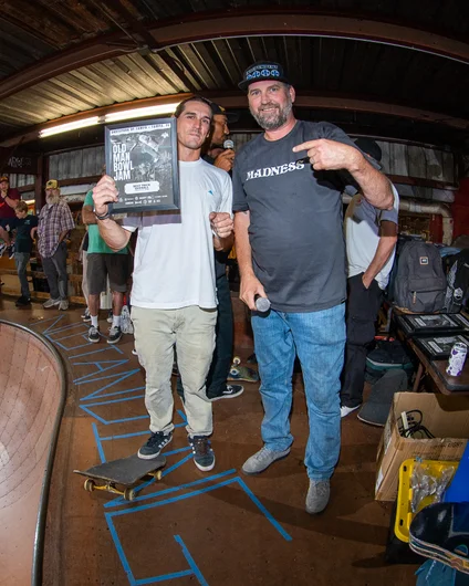 Ben won best trick overall for the kickflip back disaster.

<!--ombj2022-->